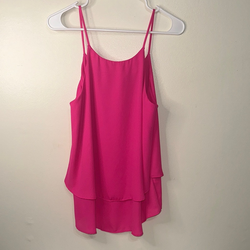 Elegant Fuchsia Layered Cami Top